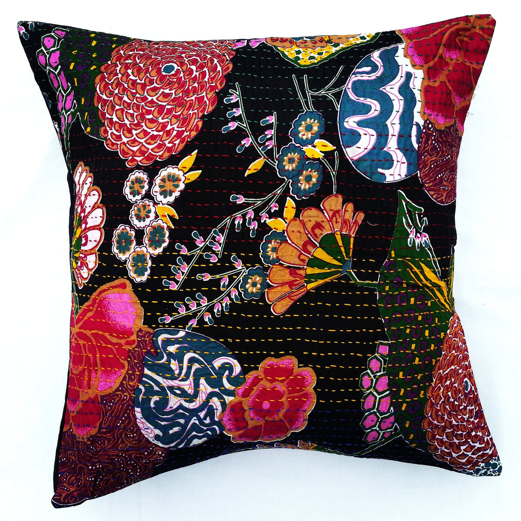 TROPICAL KANTHA<br>Hand-embroidered